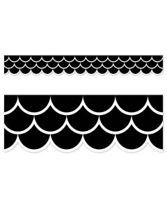 Black Scallops Border