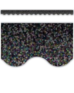 Black Sparkle Scalloped Border